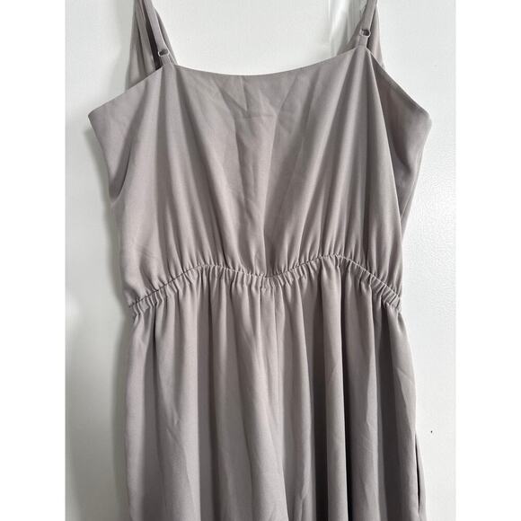 Wilfred Aritzia Melodie Jumpsuit Wide-leg Ashen V-neck Faux Wrap Gray L - Picture 12 of 14
